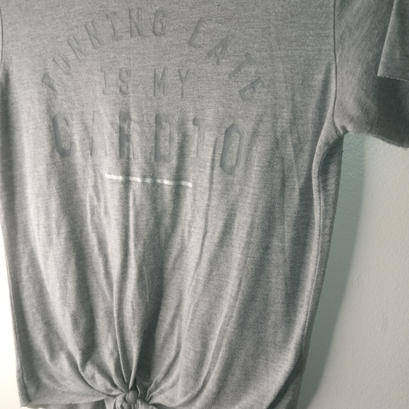 Gray Women's Knot Front Top - Picture 2 of 3